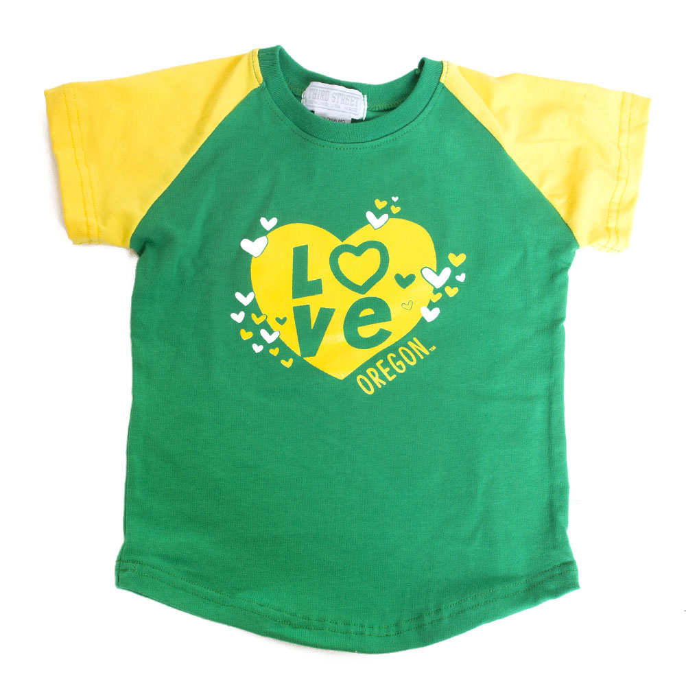 Ducks Spirit, Third Street, Green, Crew Neck, Kids, Toddler, T-Shirt, Heart and Love, 694978